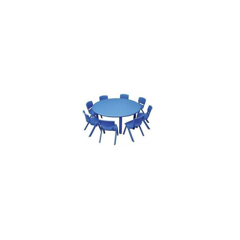 Juego de mesa escolar redonda para siete sillas Juego de mesa escolar redonda para siete sillas