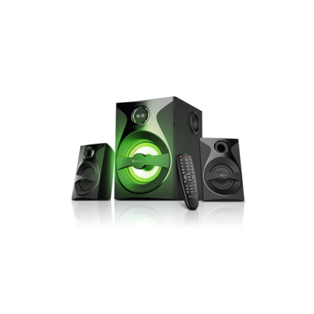 Bocina Xtrene  Blufusion 2.1 56W Pantalla Led Luce MUlticolor,