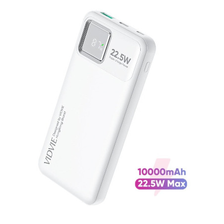 Power Bank Marca Vidvie de 10000 mha, con  pantalla led,